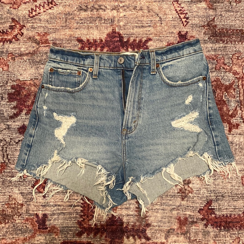 Abercrombie & fitch high waist curve love denim shorts